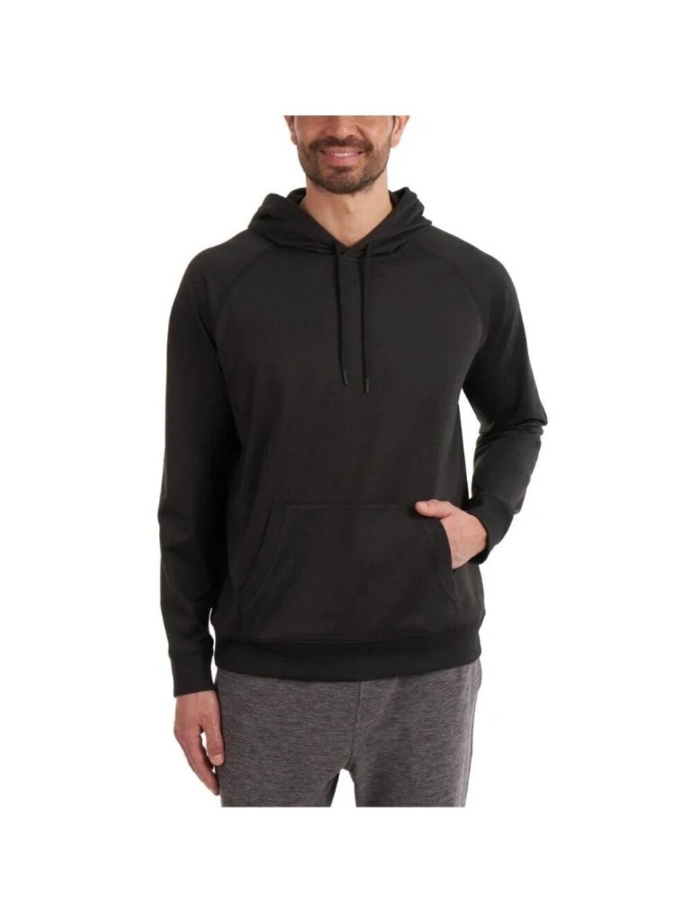 NWT Kirkland Signature Men's M Black Pullover Hoodie With Moisture-Wicking